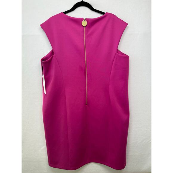 Calvin Klein Sleeveless Sheath Dress, Magenta, Size 20W - NEW! - Picture 2 of 4
